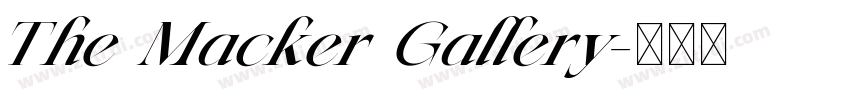 The Macker Gallery字体转换